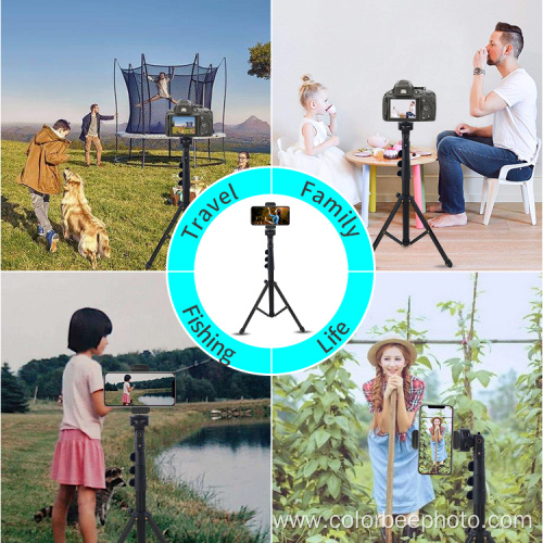 Extendable Foldable 1.3M Aluminum Handheld Selfie Tripod